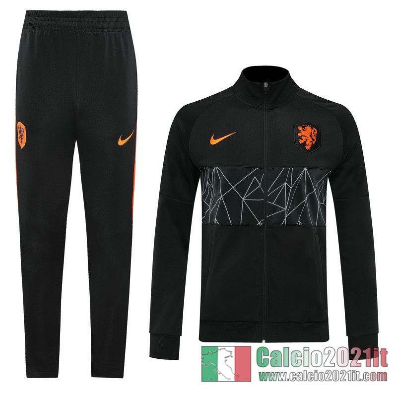 Paesi Bassi Full-Zip Giacca black Versione del giocatore 2020 2021 J26