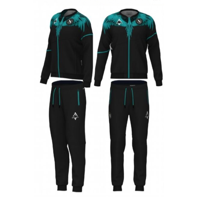 La Nuova Marcelo Burlon Full-Zip Giacca SSC Napoli verde nero