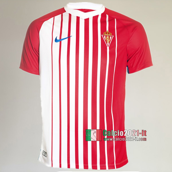 Prima Maglia Calcio Nuova Del Sporting Gijon Uomo 2019-2020 Personalizzazione
