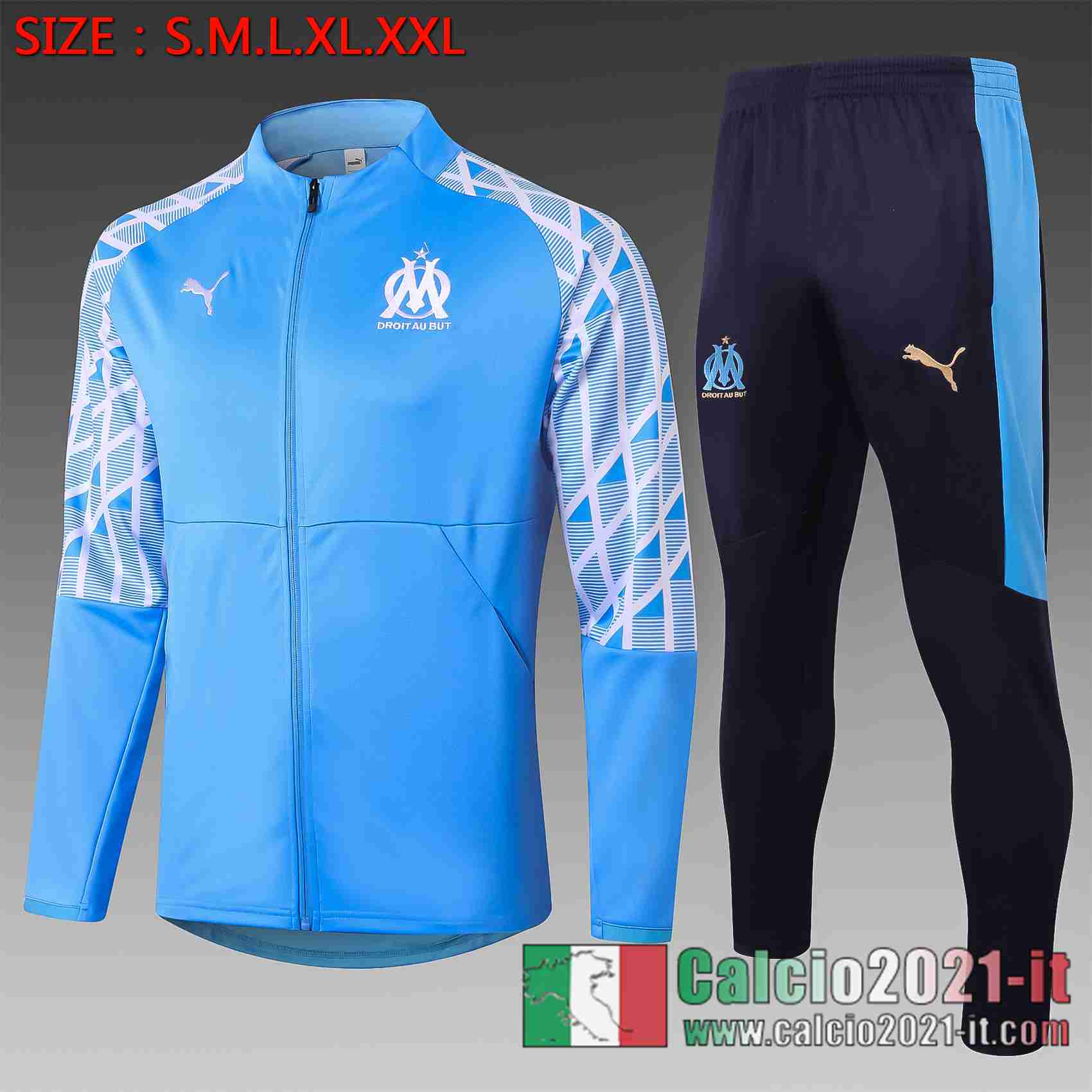 Marsiglia Giacca Calcio Azzurro 2020 2021 A368