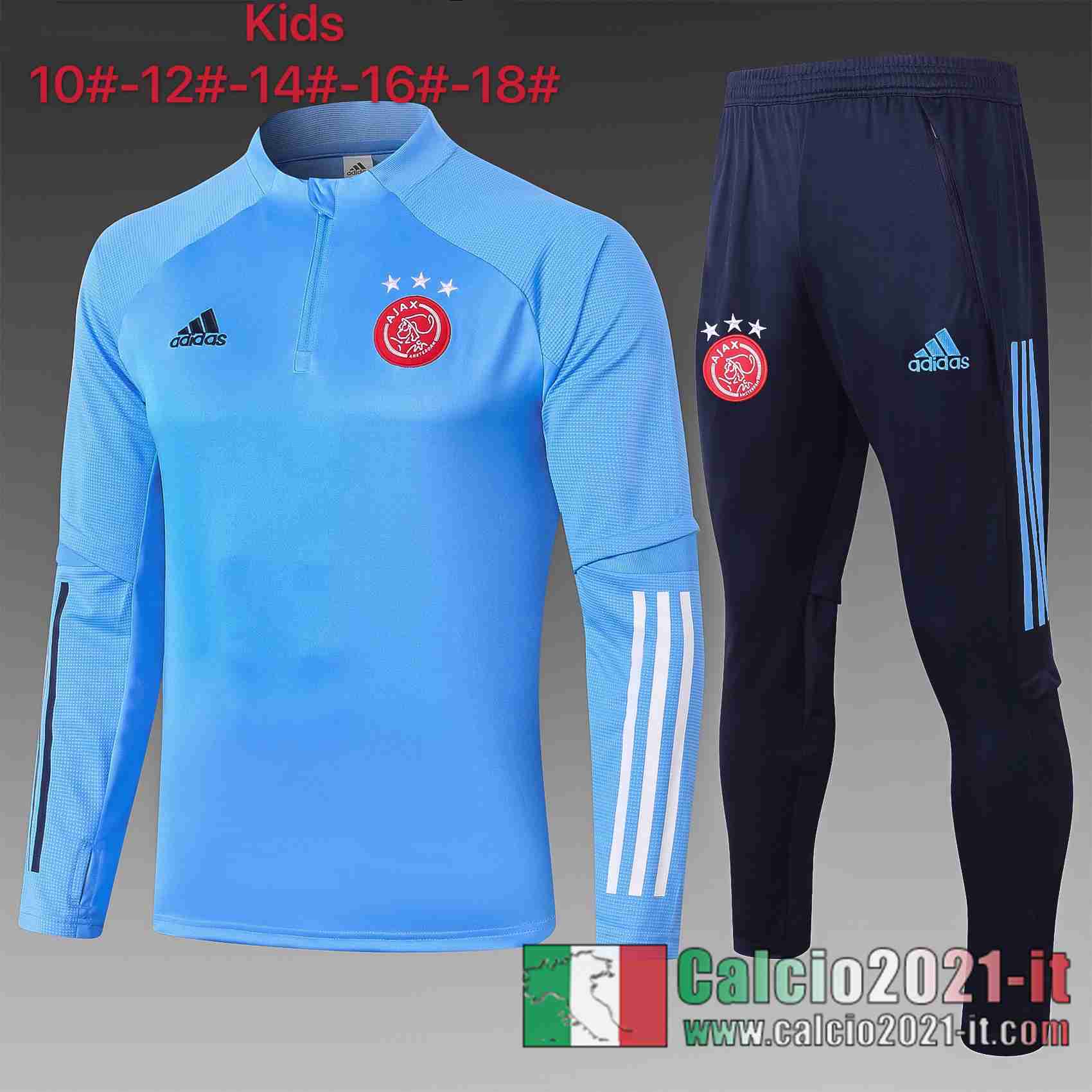 Ajax Tuta Calcio Bambino Azzurro 2020 2021 E466