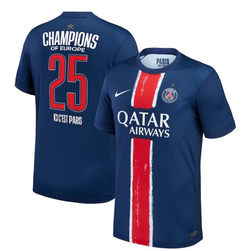 PSG Maglia Calcio Prima 25 # Champions Uomo 2024 2025