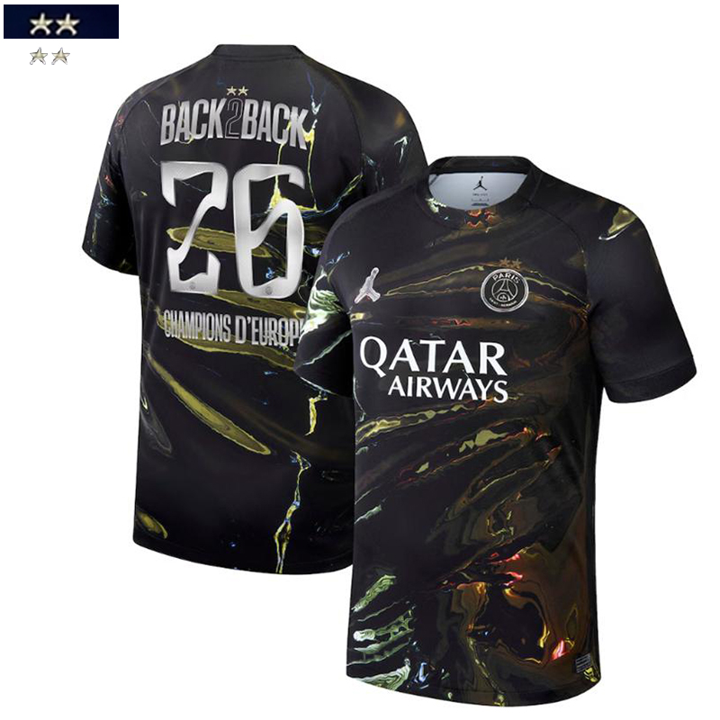 PSG Maglia Calcio Prima 26 # Champions BACK2BACK Edizione speciale 2025 26 TBD612