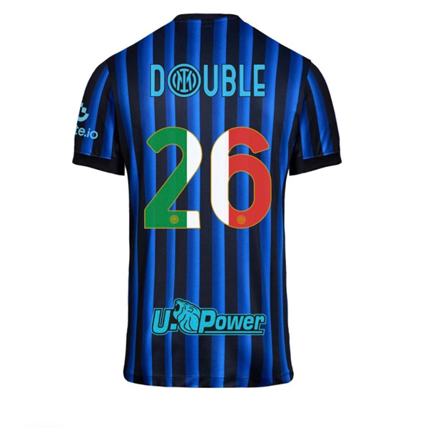 Maglia Calcio Inter Milan Prima Uomo 2025 2026-DOUBLE 26