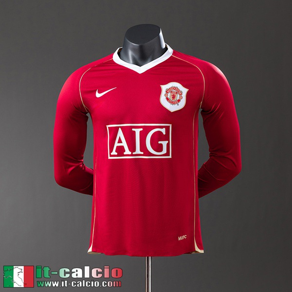Retro Maglie Calcio Manchester United Prima Uomo Manga Larga 06 07 FG1027