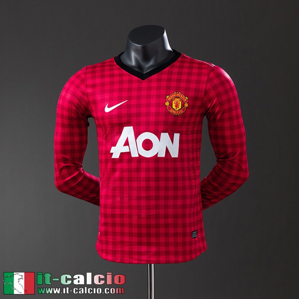 Retro Maglie Calcio Manchester United Prima Uomo Manga Larga 12 13 FG1030