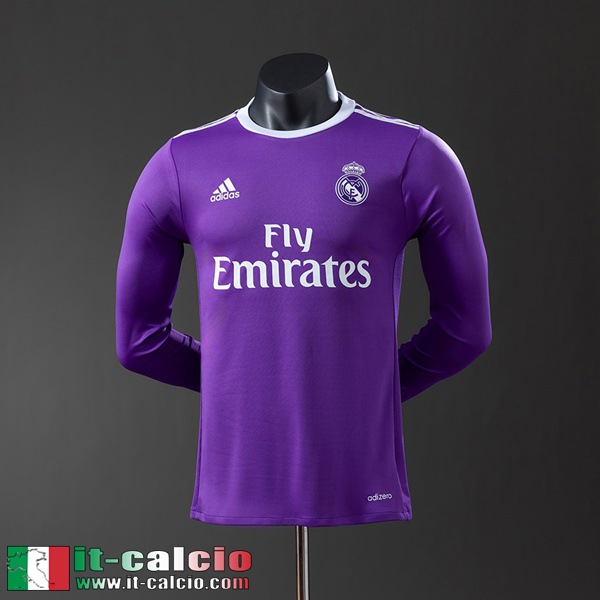 Retro Maglie Calcio Real Madrid Seconda Uomo Manga Larga 16 17 FG1034