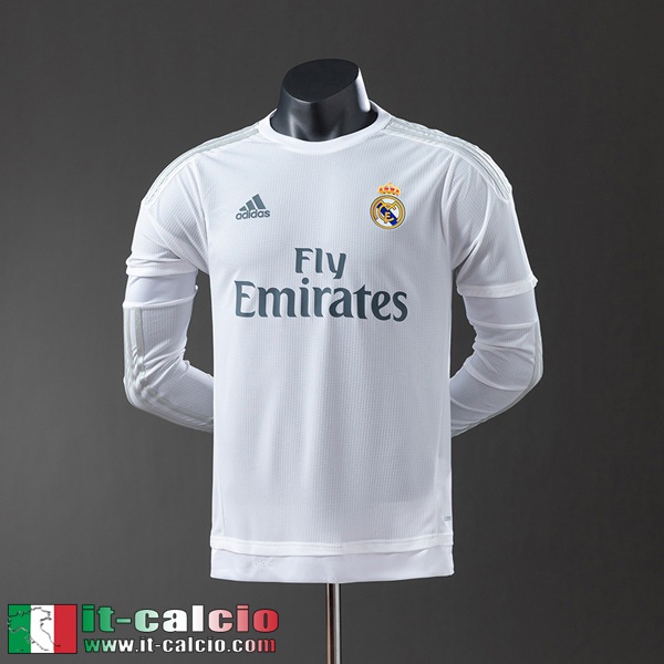 Retro Maglie Calcio Real Madrid Prima Uomo Manga Larga 15 16 FG1036