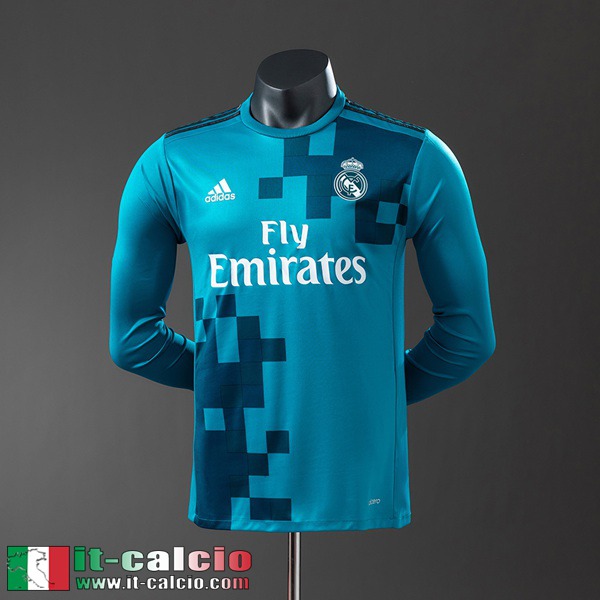 Retro Maglie Calcio Real Madrid Terza Uomo Manga Larga 17 18 FG1043