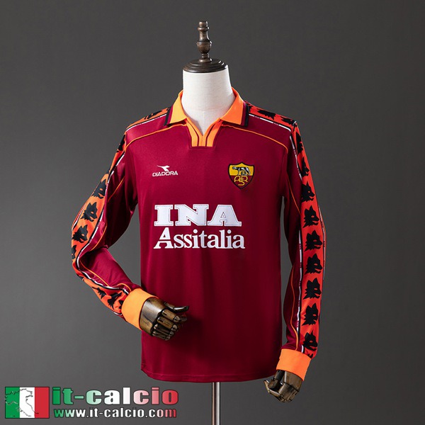 Retro Maglie Calcio Roma Prima Uomo Manga Larga 98 99 FG1066