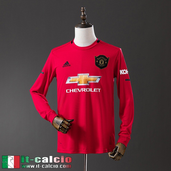 Retro Maglie Calcio Manchester United Prima Uomo Manga Larga 19 20 FG1071