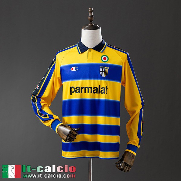 Retro Maglie Calcio Parma Prima Uomo Manga Larga 99 00 FG1119