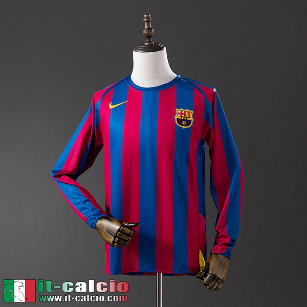 Retro Maglie Calcio Barcellona Prima Uomo Manga Larga 2005 06 FG1154