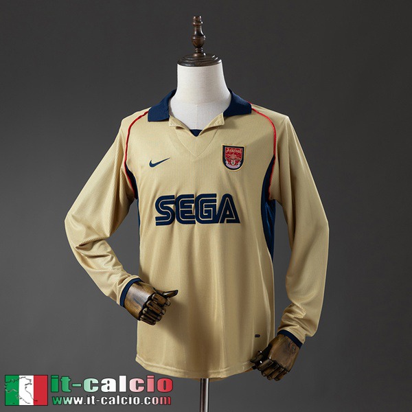 Retro Maglie Calcio Arsenal Seconda Uomo Manga Larga 01 02 FG1181