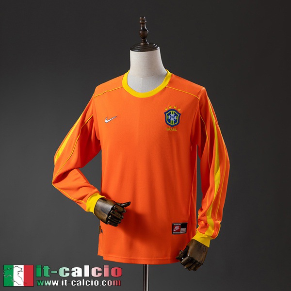 Retro Maglie Calcio Brasile Portieri Uomo Manga Larga 1998 FG1182