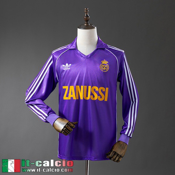 Retro Maglie Calcio Real Madrid Seconda Uomo Manga Larga 84 85 FG1221