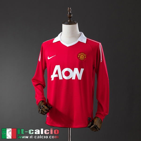 Retro Maglie Calcio Manchester United Prima Uomo Manga Larga 2010 11 FG846