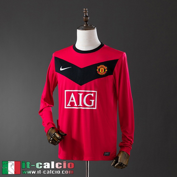 Retro Maglie Calcio Manchester United Prima Uomo Manga Larga 2010 FG853
