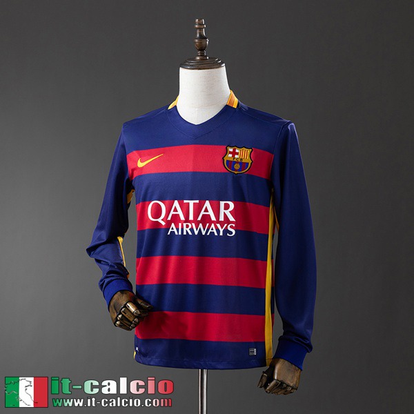 Retro Maglie Calcio Barcellona Prima Uomo Manga Larga 2015 16 FG855