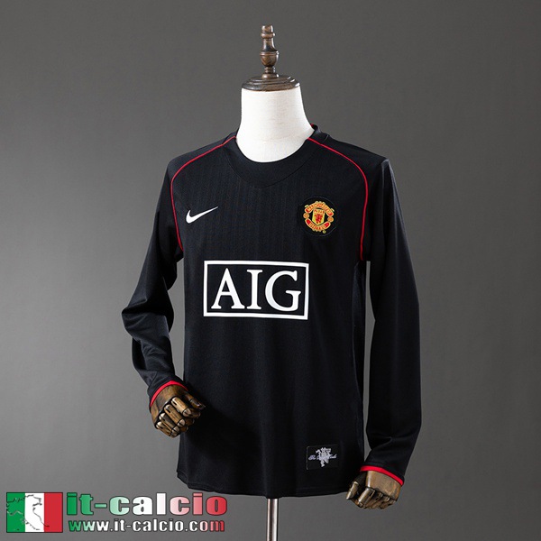 Retro Maglie Calcio Manchester United Uomo Manga Larga 07 08 FG856