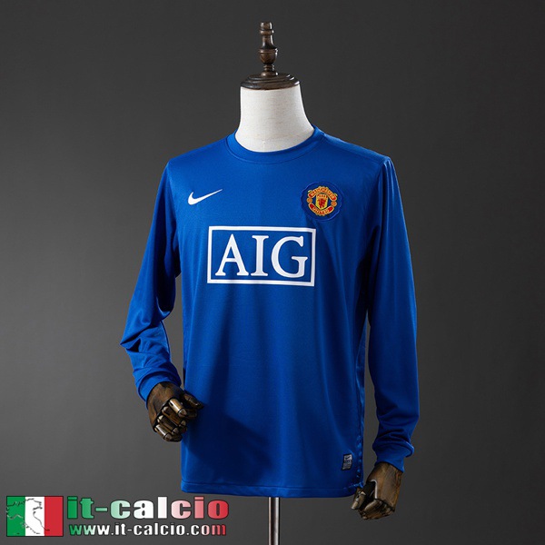 Retro Maglie Calcio Manchester United Seconda Uomo Manga Larga 2008 09 FG859