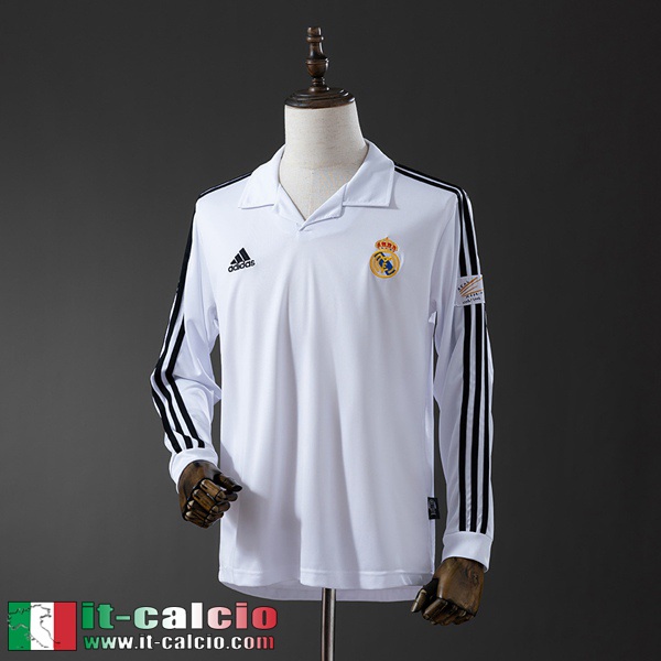 Retro Maglie Calcio Real Madrid Prima Uomo Manga Larga 2002 03 FG862