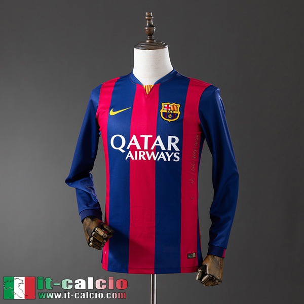 Retro Maglie Calcio Barcellona Prima Uomo Manga Larga 2014 15 FG863