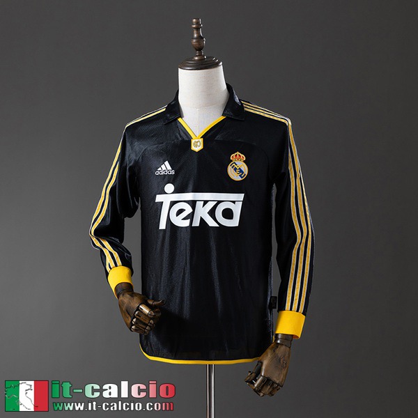 Retro Maglie Calcio Real Madrid Seconda Uomo Manga Larga 98 00 FG949