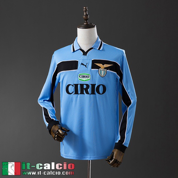 Retro Maglie Calcio Lazio Prima Uomo Manga Larga 98 99 FG952