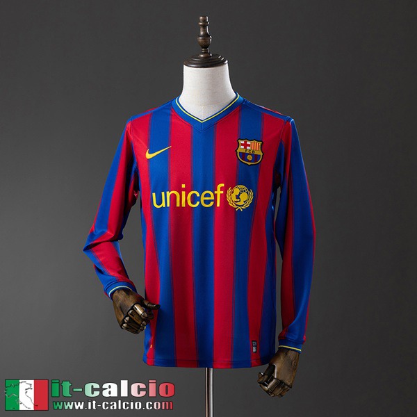 Retro Maglie Calcio Barcellona Prima Uomo Manga Larga 09 10 FG955