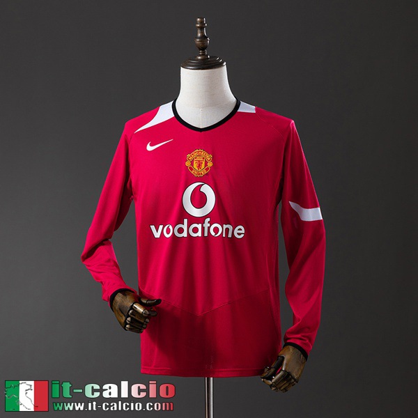 Retro Maglie Calcio Manchester United Prima Uomo Manga Larga 04 06 FG960