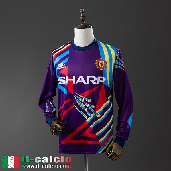 Retro Maglie Calcio Manchester United Portieri Uomo Manga Larga 92 94 FG978