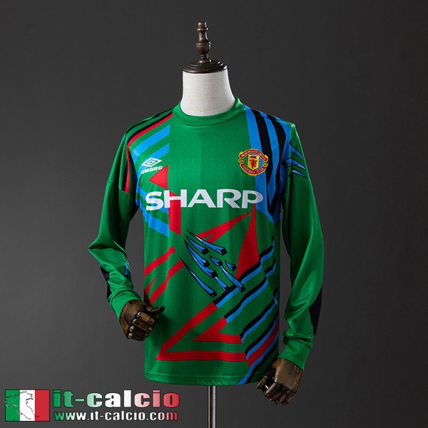 Retro Maglie Calcio Manchester United Portieri Uomo Manga Larga 92 94 FG979