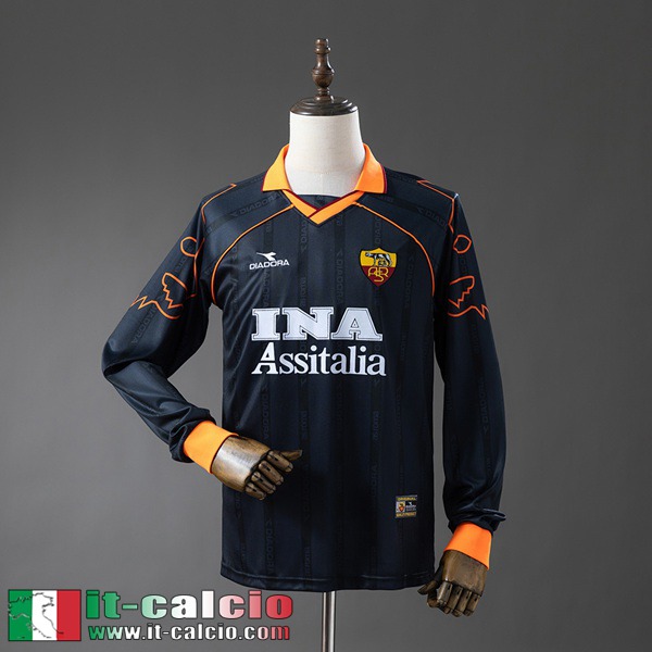 Retro Maglie Calcio Roma Terza Uomo Maniche Lunghe 99 00 FG1271