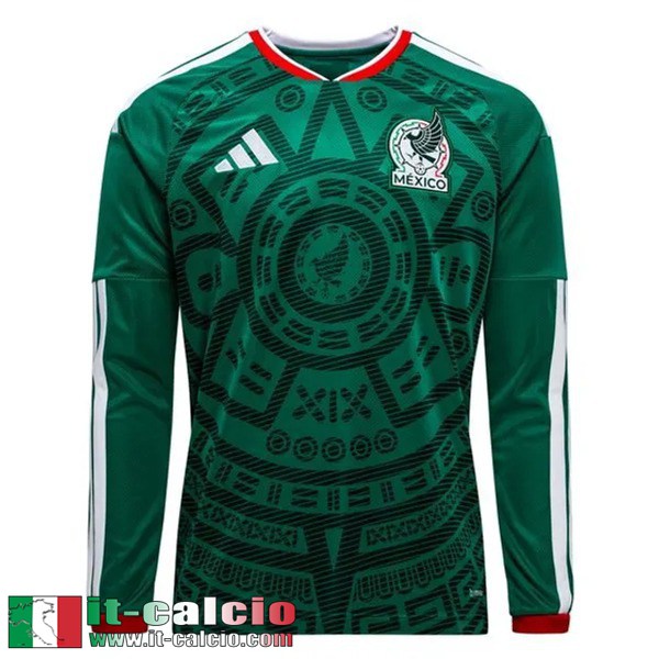Maglie Calcio Messico Prima Uomo Maniche Lunghe 2026 Coppa Del Mondo