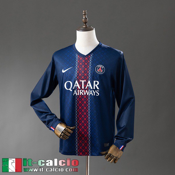 Maglie Calcio PSG Prima Uomo Maniche Lunghe 25 26