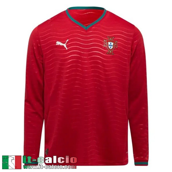 Maglie Calcio Portogallo Prima Uomo Maniche Lunghe 2026 Coppa Del Mondo