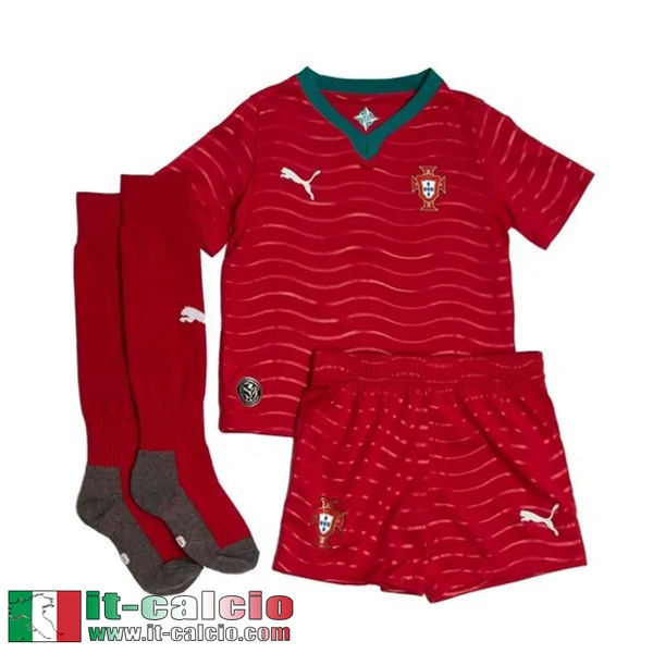 Maglie Calcio Portogallo Prima Bambini 2026 Coppa Del Mondo