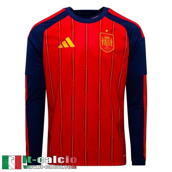 Maglie Calcio Spagna Prima Uomo Maniche Lunghe 2026 Coppa Del Mondo