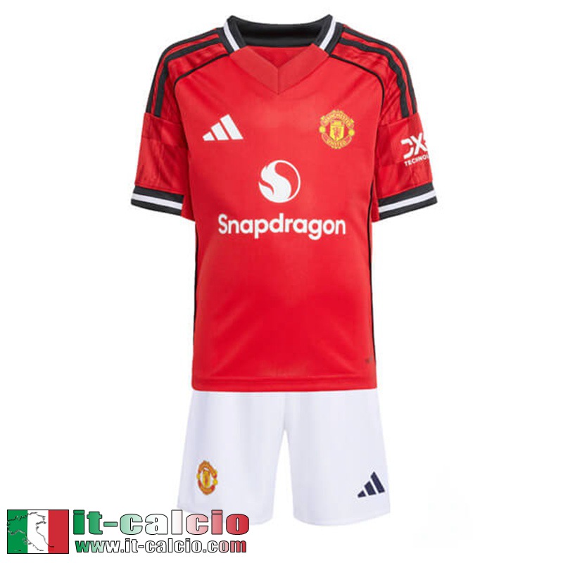 Maglie Calcio Manchester United Prima Bambini 25 26