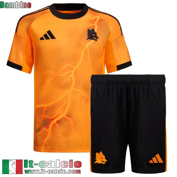 Maglie Calcio AS Roma Seconda Bambini 25 26