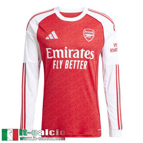 Maglie Calcio Arsenal Prima Uomo Manica Lunga 25 26