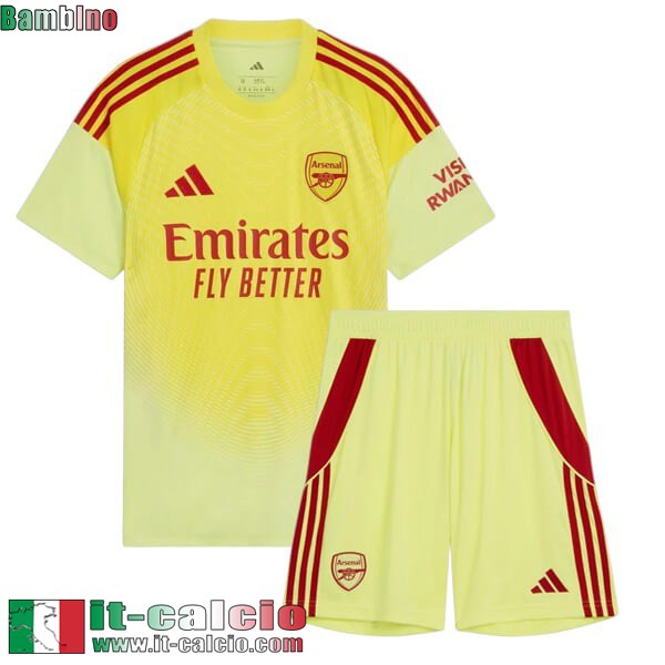 Maglie Calcio Arsenal Prima Portieri Bambini 25 26