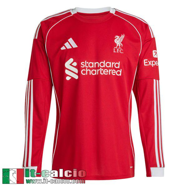 Maglie Calcio Liverpool Prima Uomo Manica Lunga 25 26