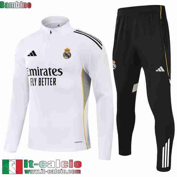 KIT: Tute Calcio Real Madrid Bambini 25 26 C871 KIT: Tute Calcio Real Madrid Bambini 25 26 C871