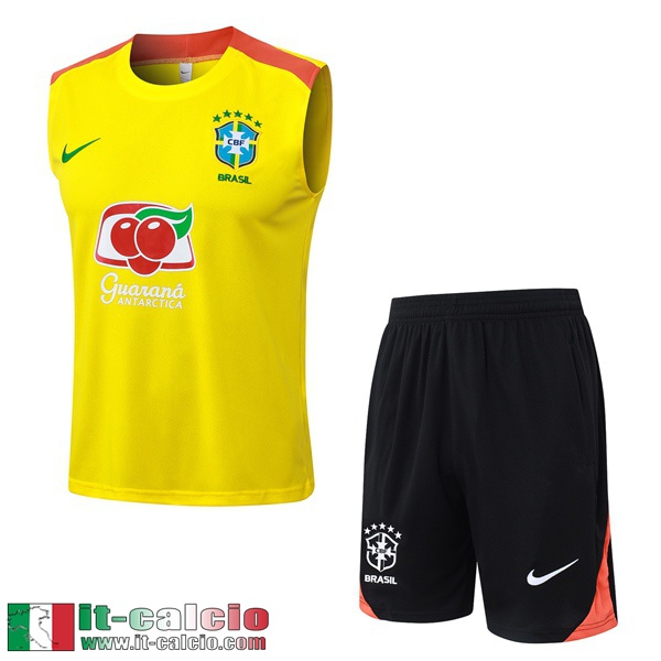 maglietta a maniche senza Brasile Uomo 25 26 H781
