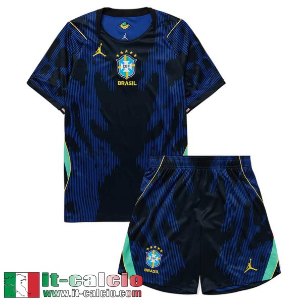 Maglie Calcio Brasile Seconda Bambini Coppa del Mondo 2026