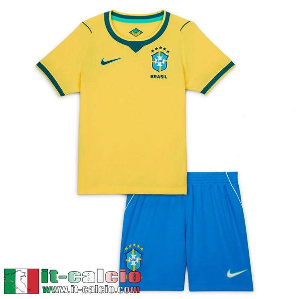 Maglie Calcio Brasile Prima Bambini Coppa del Mondo 2026