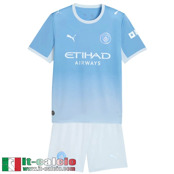 Maglia Calcio Manchester City Prima Bambini 26 27