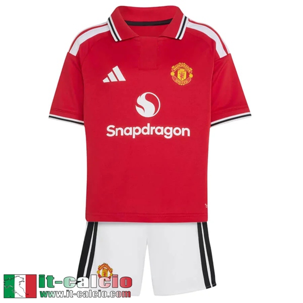Maglia Calcio Manchester United Prima Bambini 26 27